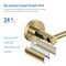 Kibi Circular Bathroom 18" Towel Bar - Brush Gold KBA1407BG - alternate 3